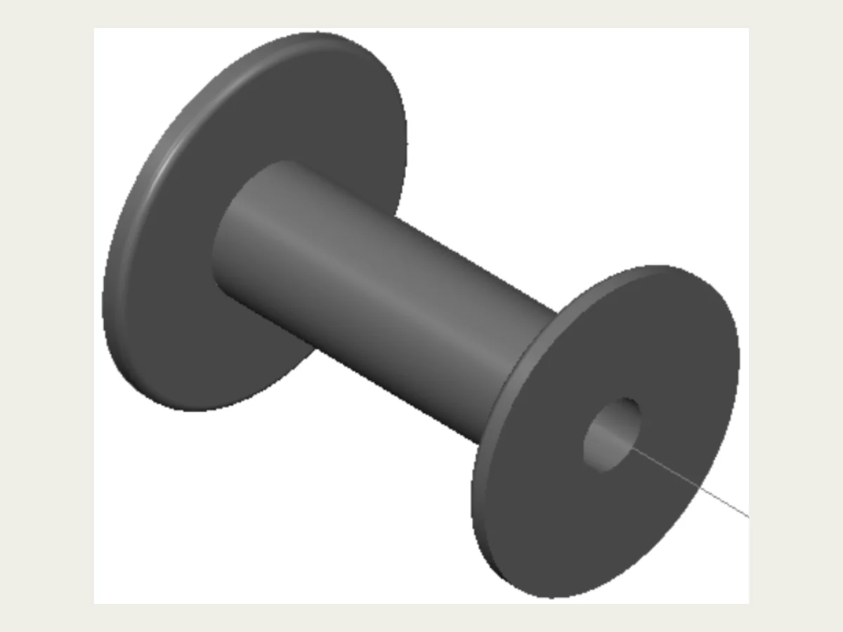 Passgenauer Flansch aus zwei runden Platten mit Verbindungsrohr.
